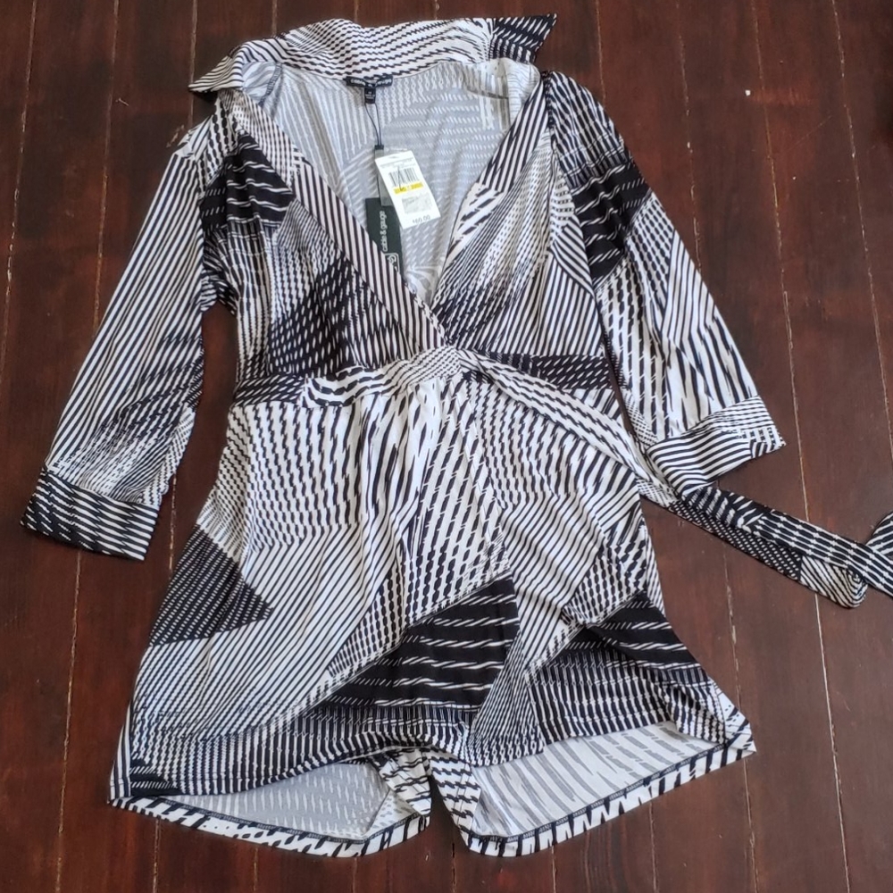 Patterned Wrap Romper